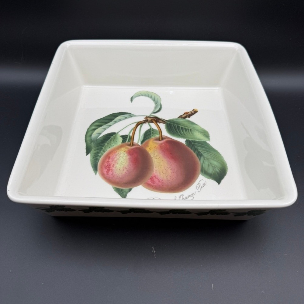 Vintage Portmeirion Pomona Square Casserole Baker Princess Orange 10" Cottage